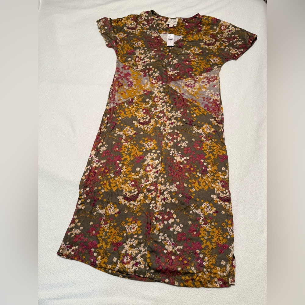 Anthropologie Tiny Shoreline Floral Midi Dress Sz S